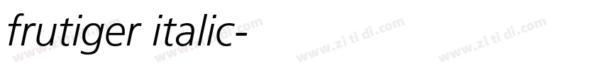 frutiger italic字体转换